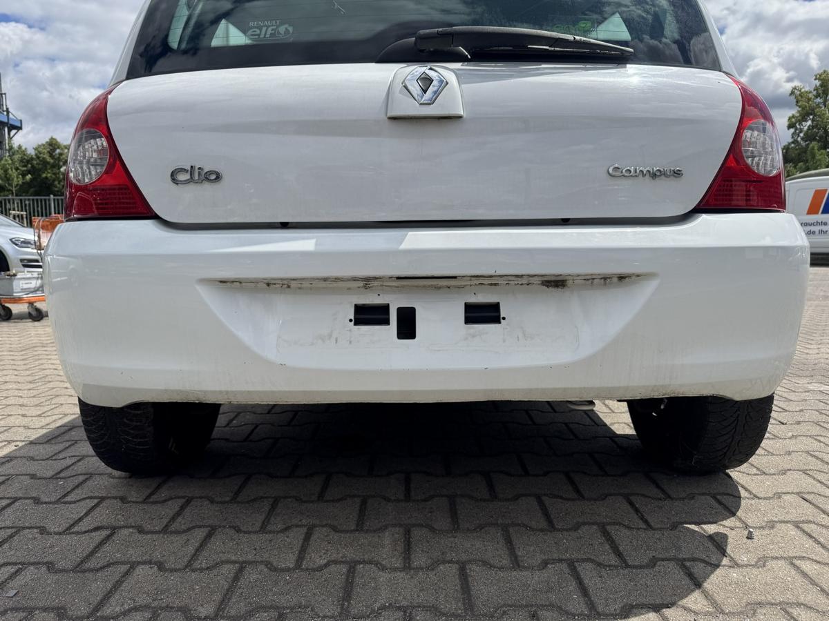 Renault Clio 2 Campus original Sto&szlig;stange Stossf&auml;nger hinten OV369 Wei&szlig; Facelift Bj.2009
